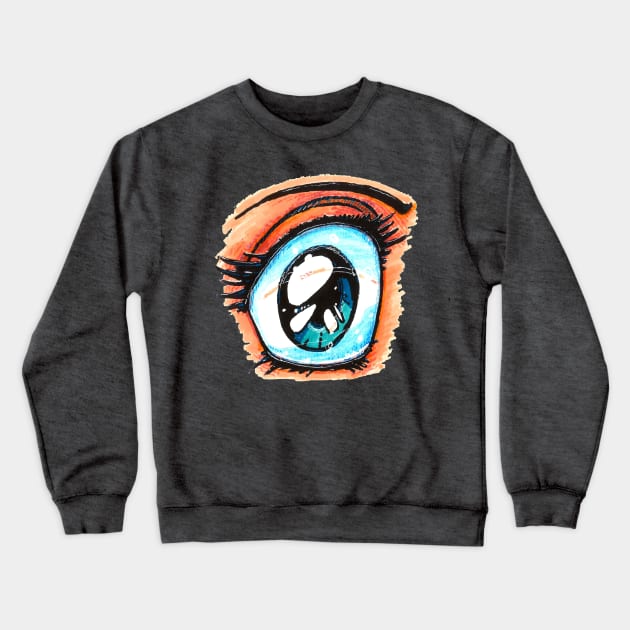 Anime Eye Crewneck Sweatshirt by Phosfate